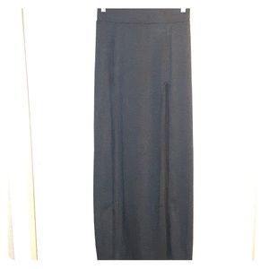 Sexy double slit maxi skirt